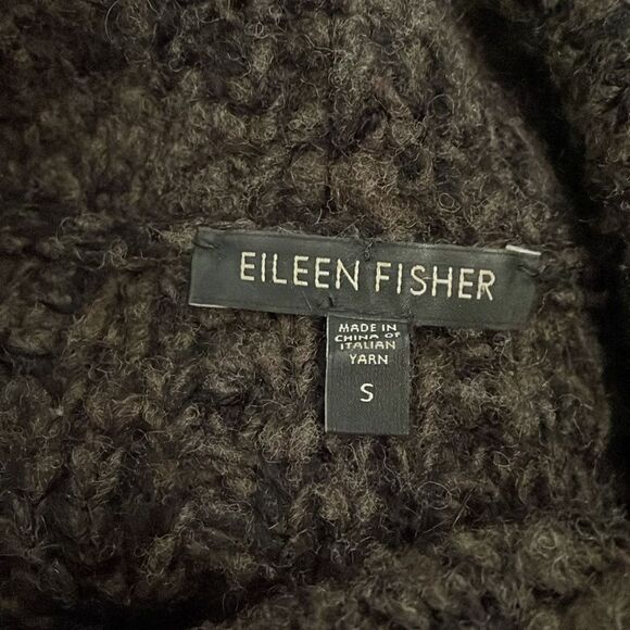 Eileen Fisher Wool Alpaca Knit Duster Jacket Womens Size Small Chunky - Picture 2 of 11